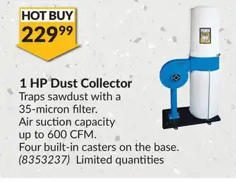 Princess Auto 1 HP Dust Collector offer