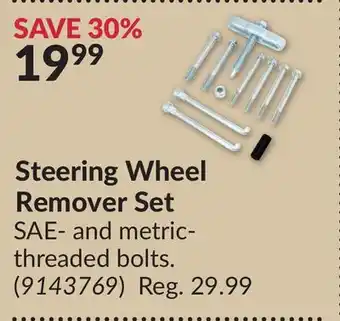 Princess Auto Steering Wheel Remover Set offer