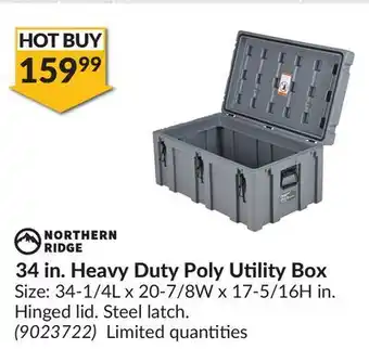 Princess Auto 34 in. Heavy Duty Poly Utility Box offer