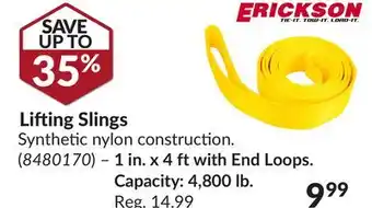 Princess Auto Lifting Slings offer