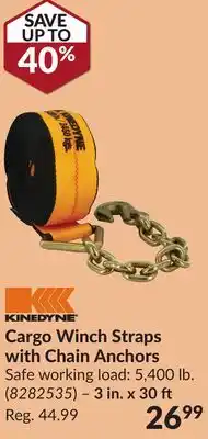 Princess Auto Cargo Winch Straps with Chain Anchors offer