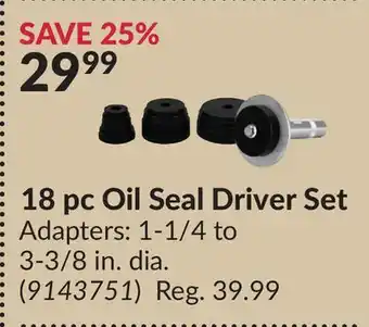 Princess Auto 18 pc Oil Seal Driver Set offer