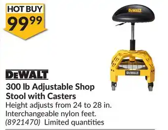 Princess Auto 300 lb Adjustable Shop Stool with Casters offer