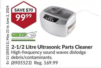Princess Auto 2-1/2 Litre Ultrasonic Parts Cleaner offer