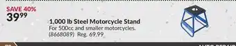 Princess Auto 1, 000 lb Steel Motorcycle Stand offer