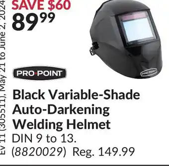 Princess Auto Black Variable-Shade Auto-Darkening Welding Helmet offer