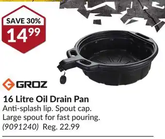 Princess Auto 16 Litre Oil Drain Pan offer