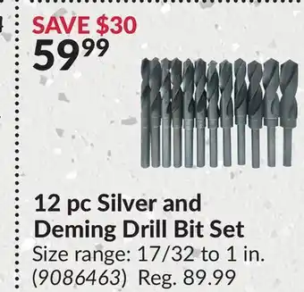 Princess Auto 12 pc Silver and Deming Drill Bit Set offer