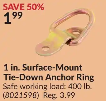 Princess Auto 1 in. Surface-Mount Tie-Down Anchor Ring offer