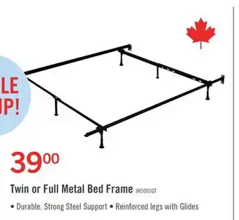 The Brick Twin/Full Metal Glider Bed Frame offer