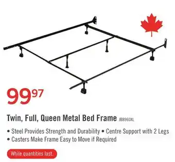 The Brick Extra-Long Twin/Full/Queen Deluxe Rug Roller Bed Frame offer