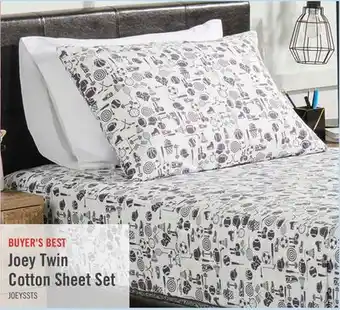 The Brick Joey 3-Piece Twin Cotton Sheet Set offer