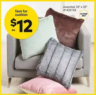 Giant Tiger faux fur cushion offer