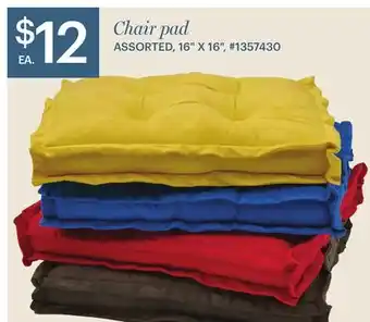 Giant Tiger Chair pad offer