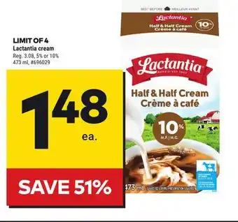 Giant Tiger Lactantia cream offer