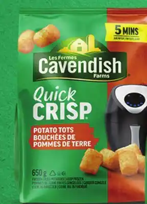 Giant Tiger Cavendish Farms Quick Crisp Potato Tots or Onion Rings offer