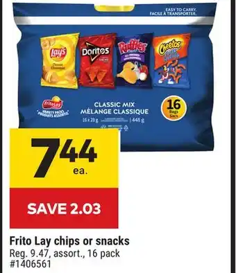 Giant Tiger Frito Lay chips or snacks offer