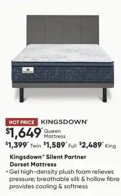 Sleep Country Kingsdown Silent Partner Dorset Mattress offer