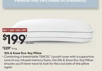 Sleep Country Silk & Snow Eco-Soy Pillow offer