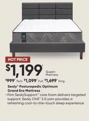 Sleep Country Sealy Posturepedic Optimum Grand Era Mattress offer