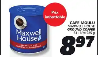 IGA MAXWELL HOUSE GROUND COFFEE offer