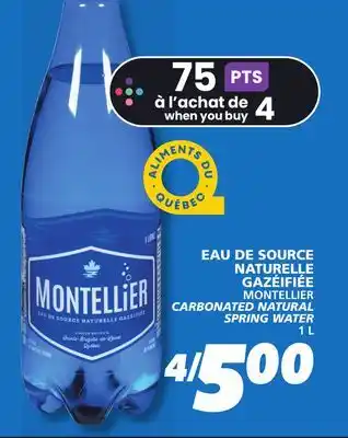 IGA MONTELLIER CARBONATED NATURAL SPRING WATER offer