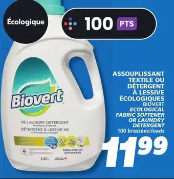 IGA BIOVERT ECOLOGICAL FABRIC SOFTENER OR LAUNDRY DETERGENT offer