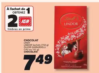 IGA LINDT LINDOR CHOCOLATE offer