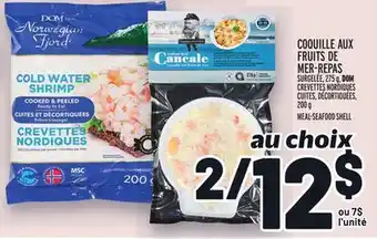Metro COQUILLE AUX FRUITS DE MER-REPAS | MEAL-SEAFOOD SHELL offer