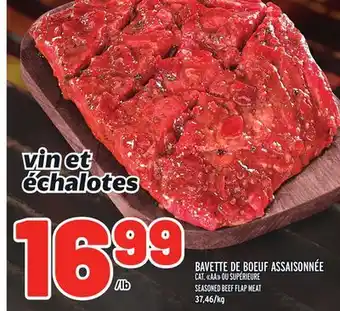 Metro BAVETTE DE BOEUF ASSAISONNÉE | SEASONED BEEF FLAP MEAT offer