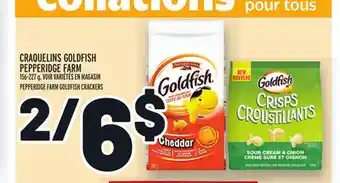 Metro CRAQUELINS GOLDFISH PEPPERIDGE FARM | PEPPERIDGE FARM GOLDFISH CRACKERS offer