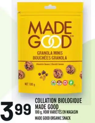 Metro COLLATION BIOLOGIQUE MADE GOOD | MADE GOOD ORGANIC SNACK offer
