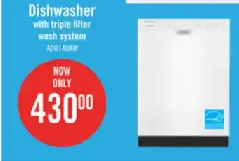 The Brick Amana Dishwasher with Triple Filter Wash System - ADB1400AMW offer
