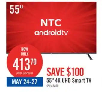 The Brick NTC 55 UHD Smart Android TV offer