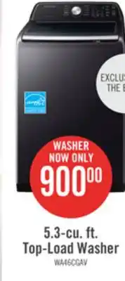 The Brick Samsung 5.3 Cu. Ft. Smart Top-Load Washer with ActiveWave Agitator - WA46CG3505AVA4 offer
