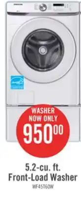 The Brick Samsung 5.2 Cu. Ft. Front-Load Washer - WF45T6000AW/US offer