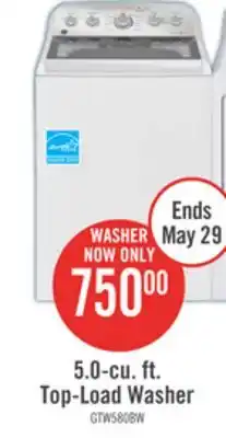 The Brick GE 5 Cu. Ft. Top-Load Washer with SaniFresh - GTW580BMRWS offer
