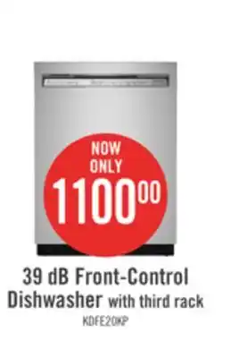 The Brick KitchenAid 39 dB Front-Control Dishwasher with Third Level Rack - KDFE204KPS offer
