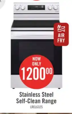 The Brick LG 6.3 Cu. Ft. Smart Convection Electric Range with Air Fry - LREL6323S offer
