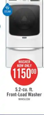 The Brick Maytag 5.2 Cu. Ft. Front-Load Washer with Extra Power MHW5630HW offer