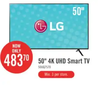 The Brick LG 50 UQ7570 Series 4K LED Smart webOS TV offer