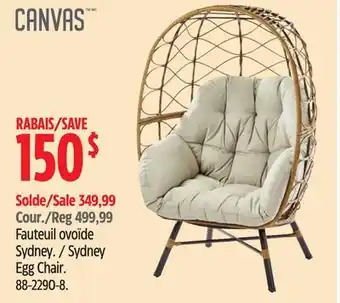 Canadian Tire CANVAS Sydney Egg Chair offer