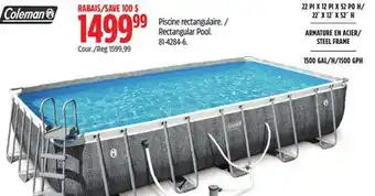 Canadian Tire Coleman Rectangular Pool offer