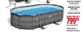 Canadian Tire Coleman Oval Steel Frame Swimming Pool, 16-ft x 10-ft x 42-in offer