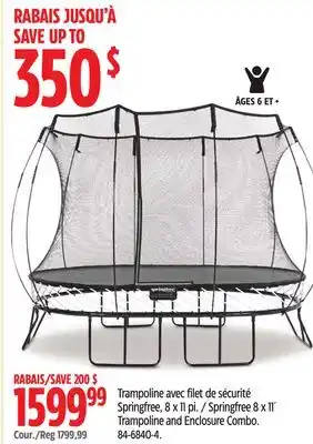 Canadian Tire Springfree 8 x 11' Trampoline and Enclosure Combo offer