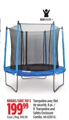 Canadian Tire JumpTek 8' Trampoline and Safety Enclosure Combo offer