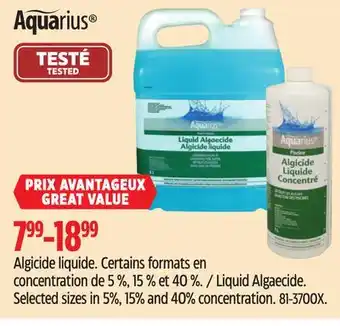 Canadian Tire Aquarius Liquid Algaecide offer