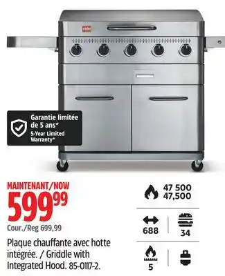 Canadian Tire Vida by PADERNO Griddle with Integrated Hood offer