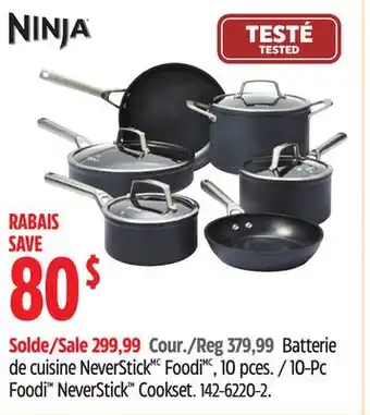 Canadian Tire Ninja 10-Pc Foodi NeverStick Cookset offer