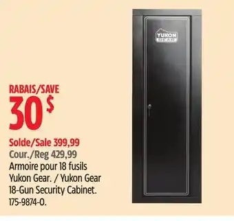 Canadian Tire Yukon Gear 18-Gun Security Cabinet offer